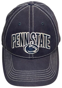 PENN STATE BLUE CAP NITTANY LIONS LOGO WHITE STITCH ADJUSTABLE HAT PREOWN USPSGA - Picture 1 of 7
