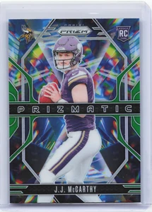 2024 Panini Prizm Football J.J. McCarthy Prizmatic Green Prizm RC - Picture 1 of 2