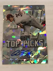 2020 Leaf Metal Draft Top Picks Silver Crystals Asa Lacy Auto #TP-AL1 KC Royals - Picture 1 of 2