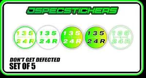 GEAR KNOB SHIFTER STICKER 5 SPEED MANUAL CAR DEFECT H PATTERN IMPORT LOWLUX 4WD - Picture 1 of 9