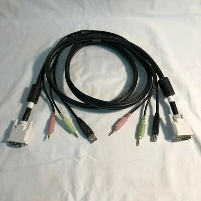 Startech.com 6 ft 4-in-1 USB DVI KVM Cable with Audio and Microphone USBDVI4N1A6 - Image 1 of 4