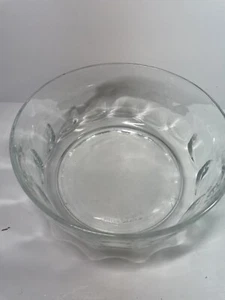 Vintage MCM ARCOROC FRANKREICH 9 Zoll Daumenabdruck Stil Servierschüssel Glas großer Salat - Bild 1 von 3