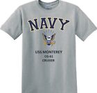 Uss Monterey* Cg-61* Cruiser *Navy Eagle*T-Shirt.Officially Licensed