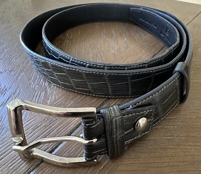 Jean Rousseau 皮带灰色鳄鱼手工制作法国制造 — 第 1/4 张图片