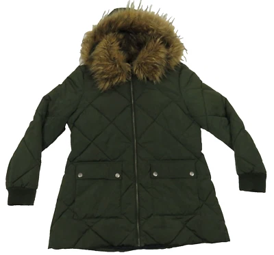 Chaqueta Parka Tommy Hilfiger Acolchada Imitación Piel Con Capucha Cremallera Completa Puffer XL Foto 1 de 4