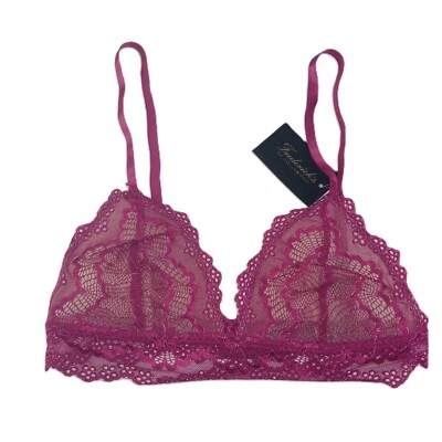 Bralette de encaje Caroline Frederick's Of Hollywood para mujer talla S plateado fucsia Foto 1 de 4