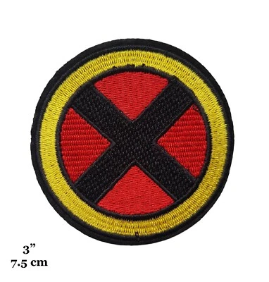 X-Men Superhero Team Classic Logo Red, Yellow, Black Embroidered Iron On Patch