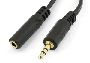 AUX Male/Female Cable Audio 3.5mm Headphone Stereo Extension Cord Lead 1m to 10m - Picture 1 of 17
