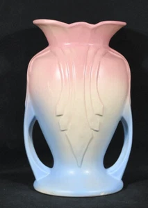 Hull Pottery Mardri Gras Granada Vase 49-9 Pink Blue No Crazing - Picture 1 of 7