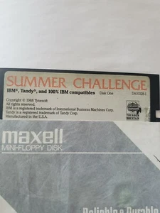 Summer challenge 5.25 IBM DA10328-1 1988 Tynesoft 2 Disks - Picture 1 of 2