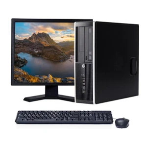 HP i5 Desktop SSD Computer PC Intel Core 8GB RAM 256GB SSD 19" Windows 10 Pro - Picture 1 of 7