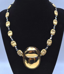 Vintage 1990s Sutton Hoo Carlton Ridge Gold Filled Egyptian Revival Necklace. - Picture 1 of 3