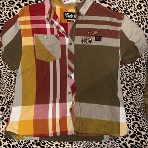 Eight732 Embroidered Indian Biker Shirt Mens SZ 2xl Premium Cotton Boho Work 🔥 - Picture 1 of 7