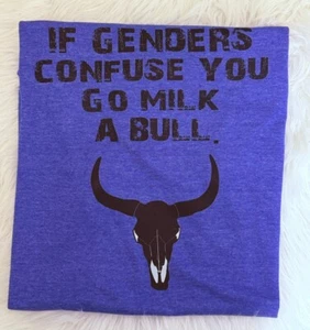 Maglietta If Genders Confuse You Go Milk A Bull Repubblicana S M L Xl 2xl 3xl - Foto 1 di 1