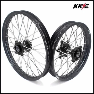 KKE 21/18 Rim Fit Honda CRF250L 2017-2020 Enduro Spoked Wheels CNC Hubs ABS Set - Picture 1 of 12