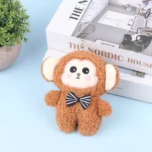 Kawaii Cartoon Monkey Plush Toys Cute Stuffed Animal Doll Keychain Bag Pendant - Picture 1 of 12
