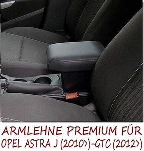 Reposabrazos central PREMIUM para OPEL ASTRA J-GTC cuero sintético negro-Made in Italy-- - Imagen 1 de 1