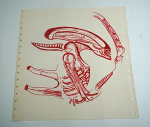 Early Xenomorph Alien Artwork Marker Sketch, Artist Movie Concept Sketch - Picture 1 of 3