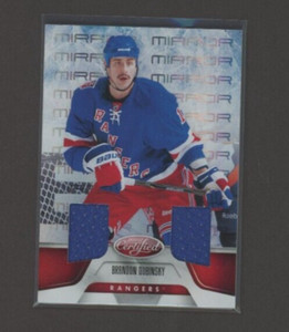 2011-12 Certified Mirror Red Materials Dual Jersey #37 Brandon Dubinsky /150