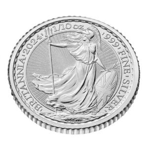 2024 Great Britain Silver Britannia 1/10 Oz - Picture 1 of 3