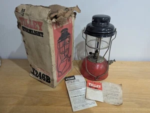 Tilley Lamp X246B Red Stormlight Paraffin Lantern Vintage Original In Worn Box - Picture 1 of 20