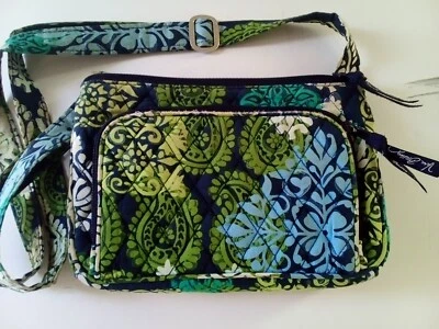 Vera Bradley Purse Blue Green Bag Floral Crossbody Strap - Image 1 of 4