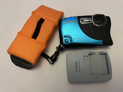 Canon PowerShot D20 12.1MP Digital Camera WaterProof Shockproof - Blue/ Black - image 1 of 3