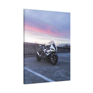 BMW Inspired S1000RR High Resolution Museum Quality Vertical Canvas Print #034 - Picture 1 of 10