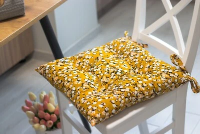 Square Chair Cushion with Ties — Honey Ditsy Floral - Image 1 of 4