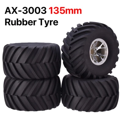 AUSTAR 4x 135 mm Gummireifen Räder 12mm Nabe für 1/10 RC HSP HPI Monster Truck - Bild 1 von 4