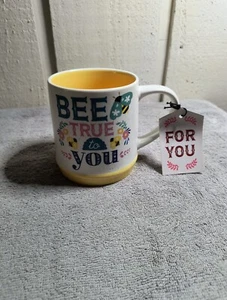 Be True To You Coffee Tea Mug Cup Ceramic Multicolor 18 Oz By Sheffield Home NEW - Picture 1 of 4