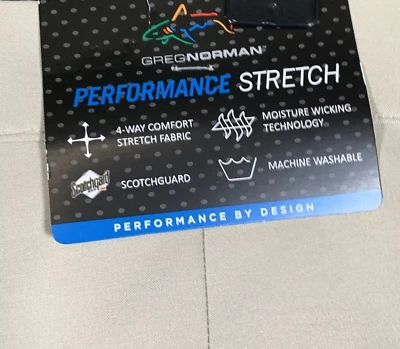 Nuevos Pantalones Cortos Para Hombre 40 Greg Norman Performance Elastizados Taupe Informales Golf Foto 1 de 4