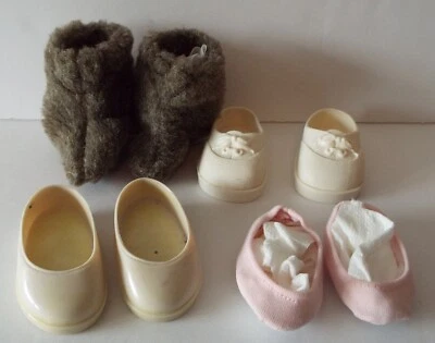 Sapatos para boneca Fisher-Price My Friend chinelos botas tênis LOTE de 4 - Imagem 1 de 4