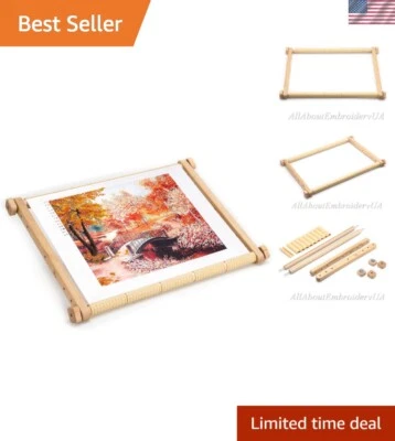 All-in-One 15.7" x 22" Embroidery Tapestry Scroll Frame for Advanced Crafters - Image 1 of 4