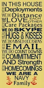 REUSABLE STENCIL 8876 N 12"x24" IN THIS HOUSE DEPLOYMENTS -MYLAR SIGN STENCIL - Picture 1 of 1