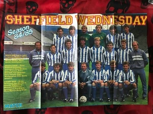 21 Autographs SHEFFIELD WEDNESDAY 84/85-Handsigned Poster! Varadi/Hesford/Morris - Picture 1 of 6