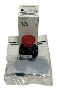 ALLEN BRADLEY 800H-FRXT6 /F 30mm PUSH-PULL BUTTON TWIST RELEASE RED 2-POS NSMP - Picture 1 of 3