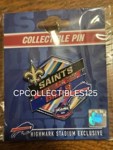 Buffalo Bills VS New Orleans Saints Game day Pin 9/28/2025 Highmark NEW - Picture 1 of 1