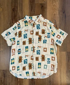 Walt Disney World Hemd Erwachsene L Knopfleiste All Over Print Herren Hawaii Mickey - Bild 1 von 11