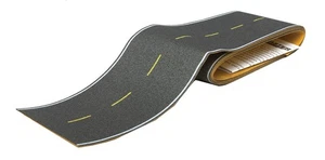Walthers HO Scale Flexible Self-Adhesive Paved Roadway Highway (Yellow Lines) - Picture 1 of 1
