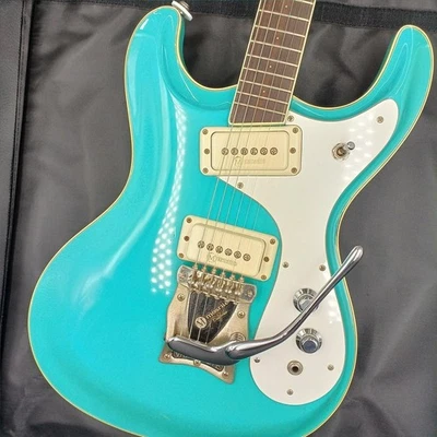 Guitarra Eléctrica Mosrite Super Custom 64 Azul Marino Hecha en Japón Foto 1 de 4