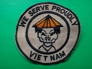 US Veteranen WE SERVE PROUDLY VIETNAM Aufnäher aus Vietnamkrieg Ära - Bild 1 von 3