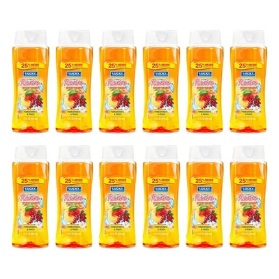 Jabón corporal Lucky Super Soft Revive. Granada y melocotón. 15 fl.oz. Pack de 12 Foto 1 de 3
