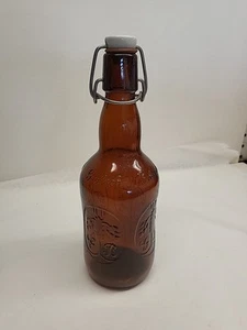 Vintage Grolsch Schwenkdeckel Bierflasche - Braunglas mit Keramikstopfen - 16oz - Bild 1 von 3