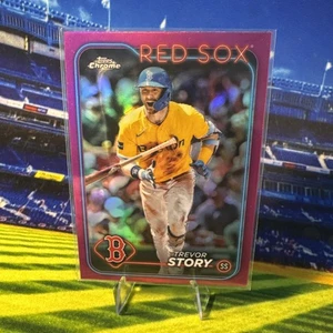 2024 Topps Chrome Pink Refractor Trevor Story #279 Boston red Sox - Picture 1 of 2