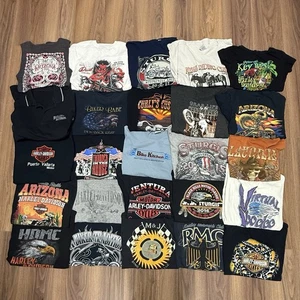 Harley Davidson & Motorrad Biker Rallye T-Shirt Posten 25 Artikel Konvolut Nov23-1 - Bild 1 von 17