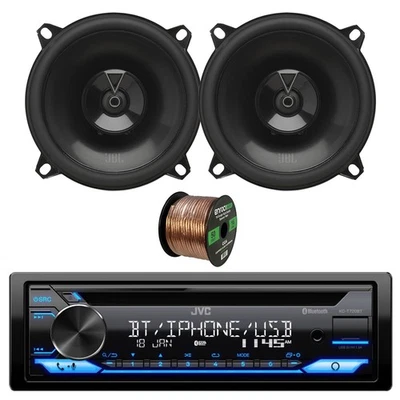 JVC KD-T720BT Single DIN USB Bluetooth CD Receiver, 2x 5.25" 135W Speakers, Wire - Image 1 of 4