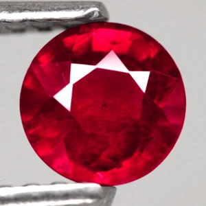 0.83Ct. Natural Gemstone Ruby Top Red Round Madagascar Beautiful Sparkles Color - Picture 1 of 7