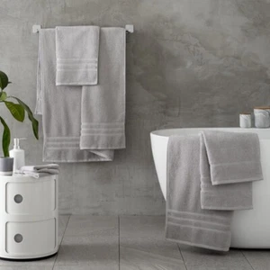 Zero Twist Grey Face Towel (Pair) By Catherine Lansfield Extra Soft £4.50 - Picture 1 of 4