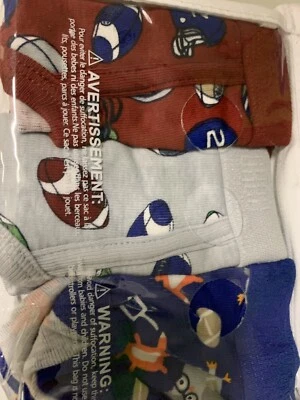 Nova Roupa Íntima Gymboree 3Pk Menino Novo com etiquetas Tamanho Xs 4 Cinza Azul Futebol Esporte Vermelho - Imagem 1 de 3